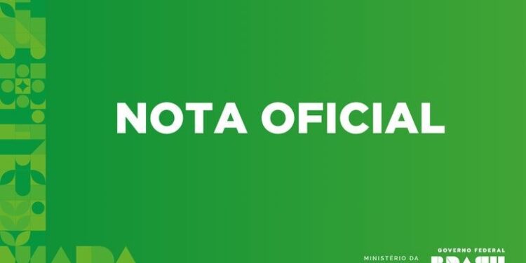 Ministério da Agricultura e Pecuária confirma primeiro foco de gripe aviária em granja comercial no Brasil