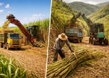 Duas realidades da mesma lavoura: como o Brasil colhe cana em diferentes regiões