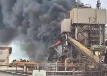 Incêndio atinge usina da Atvos em Nova Alvorada do Sul (MS)