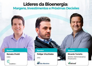 C-levels da São Martinho, CerradinhoBio e Viralcool debatem margens e investimentos no Vision Tech Summit